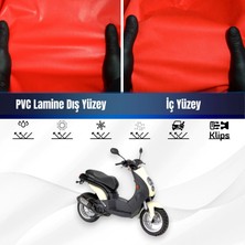 ULTRASHOP Peugeot Ludıx 50 Motosiklet Brandası Su Geçirmez Branda Kırmızı Branda Motor Branda S