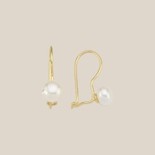 Altıntaş Inci Tel Mengeç Altın Küpe