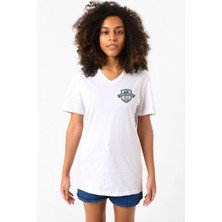 Revel Legacy Tumbleweeds Beyaz Kadın V Yaka Tshirt