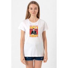 Pulp Fiction The Wolf's Cleaning Services Beyaz Kadın Bisikletyaka Tshirt