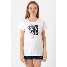 Cowboy Bebop Vintage Ein And Ed Beyaz Kadın Bisikletyaka Tshirt