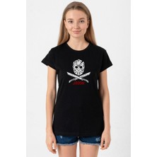 Friday The 13TH Jason Mask Siyah Kadın Tshirt