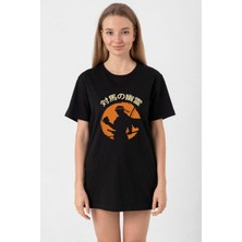 Ghost Of Tsushima The Island Japanese Siyah Kadın Oversize Tshirt