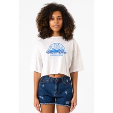 Breaking Bad Walter White Laboratories Beyaz Kırçıllı Kadın Crop Tshirt