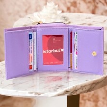 Kadın Fermuarlı ve Çıtçıtlı Bozuk Para Bölmeli Şık Cüzdan Kartlık Aksesuar