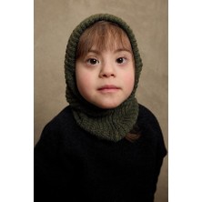 Örme Çocuk Balaclava Bere Haki