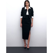 Tüvit Kalem Etek - Siyah