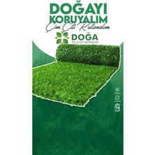 Bauprofis 50 cm x 10M Çim Görünümlü Bahçe Için Fabrikadan Çimenli Tel Dekoratif Çimli Yeşil Çit