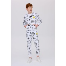 Nebbati Erkek Çocuk Desenli Eşofman Üstü