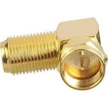 L 90 Derece Gold Çevirmeli F Konnektör (Hızlı F)
