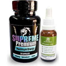 Supreme Premium Erkeklere Özel 30LU Katılık ve Maximum Energy + Yanında Prost-Up 30ML Pırostat Içeceği