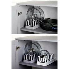 Kitchen Damys Lüks Dolap Içi Tencere Kapak Düzenleyici Gondol 6 Bölmeli 1 Adet