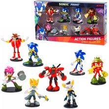 Sonic Prime SON6080 Aksiyon Figürleri 8 Li Deluxe Set 3+