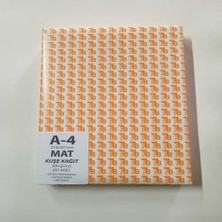 Turuncu Beyaz A4 Mat Kuşe 200 gr 250 Li