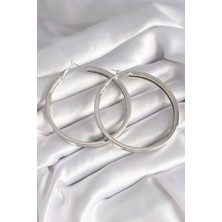 Skygo Pirinç Gümüş Renk Halka Model Kadın Küpe - TJ-BKP8703