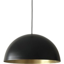 Mylights Siyah Içi Altn Metal Sarkıt Avize 40 cm Rustik Avize