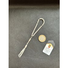Kehribar Store Gümüş Tesbih 925 Ayar Gümüş Özel Yazılı Erkek Hediye Sertifikalı Kişiye Özel Isim 9 x 5 mm