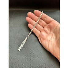 Kehribar Store Gümüş Tesbih 925 Ayar Gümüş Özel Yazılı Erkek Hediye Sertifikalı Kişiye Özel Isim 9 x 5 mm