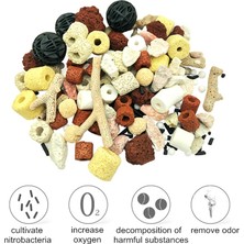 Longbangdian Shop Biyokimyasal Toplar Stili 500G 12-In-1 Balık Tankı Filtre Malzemesi Seramik Aktif Karbon Biyokimyasal Top Orta Akvaryum Aksesuarları Net Çanta ile Hediye 500G (Yurt Dışından)