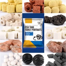 Longbangdian Shop Biyokimyasal Toplar Stili 500G 12-In-1 Balık Tankı Filtre Malzemesi Seramik Aktif Karbon Biyokimyasal Top Orta Akvaryum Aksesuarları Net Çanta ile Hediye 500G (Yurt Dışından)