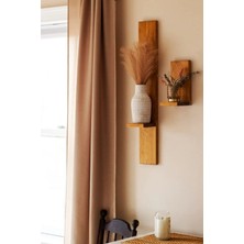 Tree Soul Rustik Ahşap Duvar Dekoru ve Raf Seti 55 cm - 20 cm