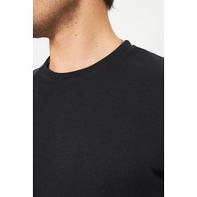 Erkek Kısa Kollu Basic Siyah T-Shirt