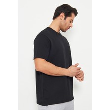 Erkek Kısa Kollu Basic Siyah T-Shirt