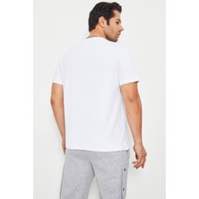 Erkek Kısa Kollu Basic Beyaz T-Shirt