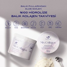 Mermaid Mıx Collagen | 1000 Da Mw, Yüksek Biyoetkinlik,  Premium Balık (Marine) Kolajen, Hyalüronik Asit, Biotin, C Vitamini, Bakır, Çinko ile Zenginleştirilmiş Formül. Mango Ananas Aromalı 4 Hafta