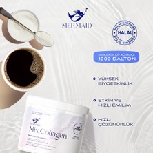 Mermaid Mıx Collagen | 1000 Da Mw, Yüksek Biyoetkinlik,  Premium Balık (Marine) Kolajen, Hyalüronik Asit, Biotin, C Vitamini, Bakır, Çinko ile Zenginleştirilmiş Formül. Mango Ananas Aromalı 4 Hafta