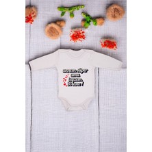 %100 Pamuk Teyzem Bi Tane Baskılı Zıbın & Body