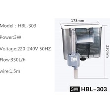 HBL-303 Stili Ab Adaptör Fişi Dış Filtre Su Pompası Şelale Ekipmanı Oksijen Pompası Suda Kaplumbağalar Balıklar Akvaryum Filtresi (Yurt Dışından)