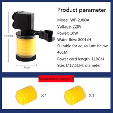 Huoxun Shop A 10W Sünger Tarzı Au Adaptör Fişi Çok Fonksiyonlu Akvaryum Filtresi Süngerli Akvaryum Filtresi Içine Gömülü Filtre Dalgıç Pompa Oksijen Pompası (Yurt Dışından)