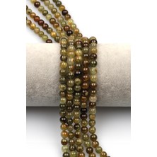 Yeşil Garnet (Tsaworit) Doğal Taş Dizi 6 mm Küre Kesim
