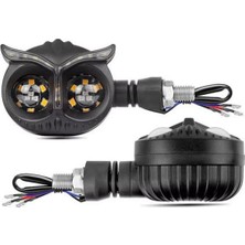 Motobisavm Baykuş Mavi Parklı Led Sinyal Takım #