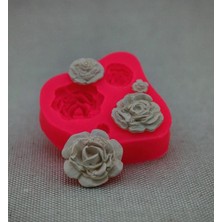 Ipek Hobi  Dörtlü Gül Silikon Sabun ve Kokulu Taş Kalıbı
