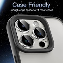 Shaza Iphone 16 Pro / 16 Pro Max Ile Uyumlu Darbeye Dayanıklı Mekanizmalı Safir Kamera Lens Koruyucu Gri