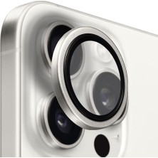 Shaza Iphone 16 Pro / 16 Pro Max Ile Uyumlu Darbeye Dayanıklı Mekanizmalı Safir Kamera Lens Koruyucu Gri