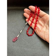 Kehribar Store Sıkma Kehribar 1000 Ayar Gümüşlü Tesbih Deri Kutulu Erkek Hediye Sertifikalı Kişiye Özel Isimli