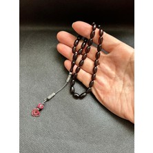 Kehribar Store Sıkma Kehribar 1000 Ayar Gümüşlü Tesbih Deri Kutulu Erkek Hediye Sertifikalı Kişiye Özel Isimli