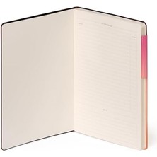 GK Creative Golden Hour 24 Cm, 17 x Kilit, Boyut Lastik Bantlı Yumuşak Kapak, 192 Sayfa, 90 G/m², Renkli Kağıttan, Large Fildişi My Notebook Not Defteri, Beyaz Sayfalı - Yeni