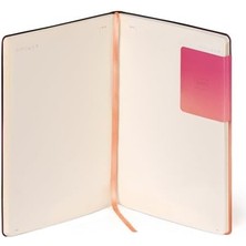 GK Creative Golden Hour 24 Cm, 17 x Kilit, Boyut Lastik Bantlı Yumuşak Kapak, 192 Sayfa, 90 G/m², Renkli Kağıttan, Large Fildişi My Notebook Not Defteri, Beyaz Sayfalı - Yeni