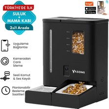 Yasomi DU-F03V Smartpaw+ 2si1 Arada 4l/5l Kapasiteli Pilli/Kablolu Akıllı Otomatik Mama ve Su Kabı