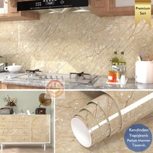 Technosmart 60 x 300 cm Mermer Desen Kendinden Yapışkanlı  Kaplama  Sarı