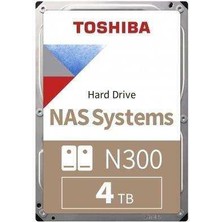 4TB TOSHIBA N300 7200RPM SATA3 NAS 256MB HDWG440UZSVA