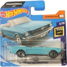 Hotwheels - Mavi 65 Mustang Convertible - 1:64 Ölçek - Hw Screen Time