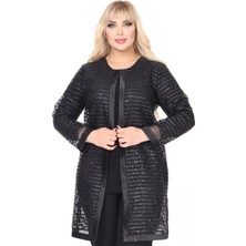 Büyük Beden 3931 Siyah Ceket+Bluz Takım