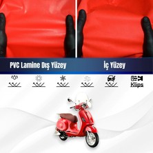 Rks Prıde 125 Motosiklet Brandası Su Geçirmez Branda Kırmızı Branda Motor Branda Lc