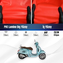 Vespa Gts 125 Abs Motosiklet Brandası Su Geçirmez Branda Kırmızı Branda Motor Branda S