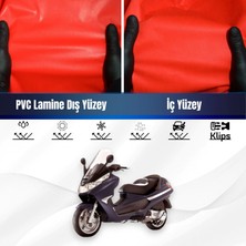 Pıaggıo X8 400 Motosiklet Brandası Su Geçirmez Branda Kırmızı Branda Motor Branda Xxl